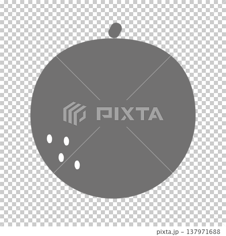 ロンガンのシンプルな白黒フラットイラスト ロンガンのシンプルな白黒フラットイラスト 137971688