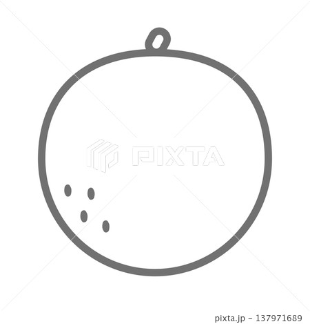 ロンガンの線画シンプルイラスト 137971689