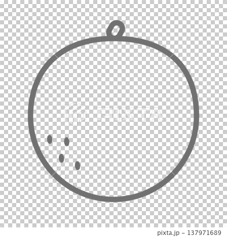 ロンガンの線画シンプルイラスト 137971689