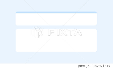 淡いブルーの上下2段パネル付きシンプル背景素材 137971845