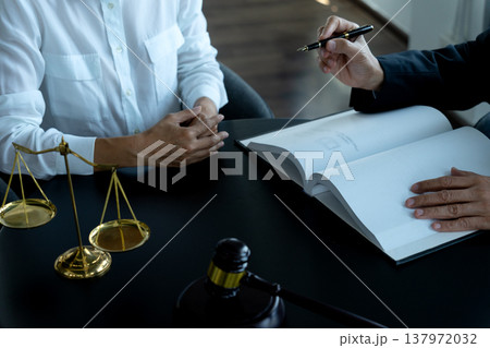 The client is telling the story to consult the lawyer in detail to assist 137972032