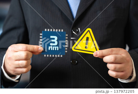 3nm microchip supply warning. Production issues. Production shortages, high demand, and rising prices. Semiconductor bottlenecks, manufacturing limits. Supply chain issues. Energy efficiency of chips. 3nm microchip supply warning. Production issues. Production shortages, high demand, and rising prices. Semiconductor bottlenecks, manufacturing limits. Supply chain issues. Energy efficiency of chips. 137972205