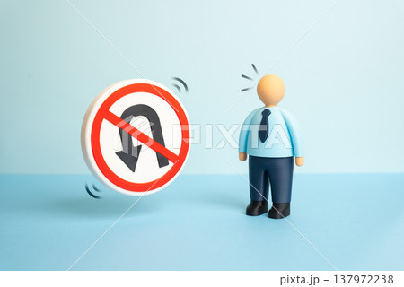 An office worker is surprised that there is no turning back. Inability to break a contract or NDA. Legal obligations restrict actions while emphasizing compliance and responsibility 137972238