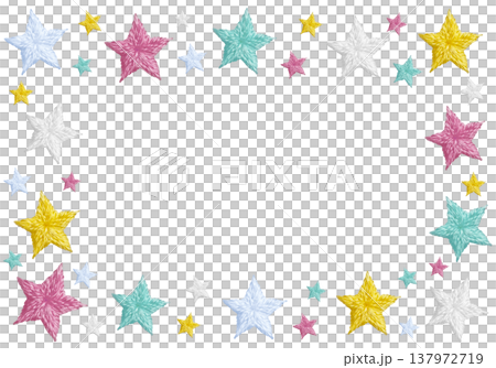 【粉彩流行明星橫框】手工刺繡插畫素材 【粉彩流行明星橫框】手工刺繡插畫素材 137972719