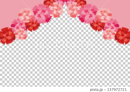 A vibrant frame of red and pink carnations. A vibrant frame of red and pink carnations. 137972721