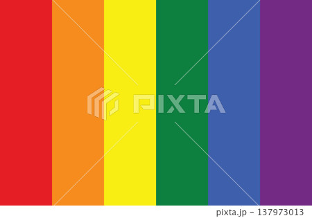 Heart on LGBT flag, rainbow color love symbol, pride month in June, vector illustration.  137973013