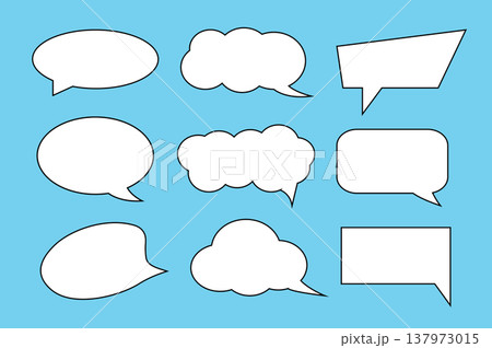 Set of callout, speech bubbles, chats, elements icons, vector illustration. 137973015