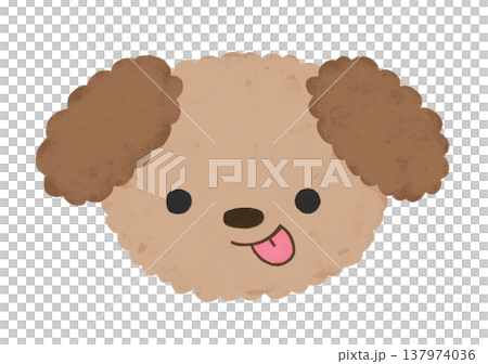 かわいい トイプードル 舌出し てへぺろ 表情 イラスト 137974036