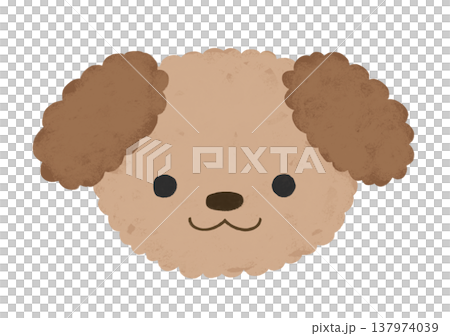 かわいい トイプードル にっこり 笑顔 表情 イラスト 137974039