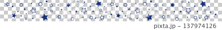 かわいい星モチーフの横長シームレスパターン背景 137974126