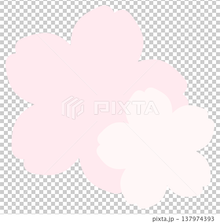 淡いピンクのやさしい桜アイコン素材 淡いピンクのやさしい桜アイコン素材 137974393