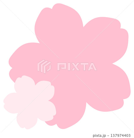 淡いピンクのやさしい桜アイコン素材 淡いピンクのやさしい桜アイコン素材 137974403