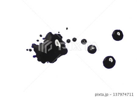 Blots of ink isolated on white Blots of ink isolated on white 137974711