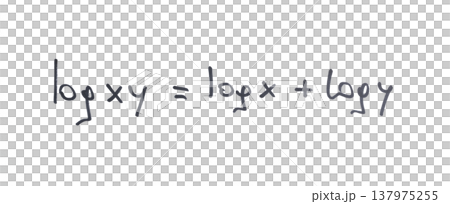 the logarithm and its identities written with...のイラスト素材 [137975255] - PIXTA