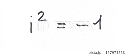 Complex numbers formula written with black marker 137975258
