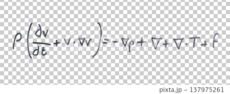 Navier Stroke Equation written with black marker Navier Stroke Equation written with black marker 137975261
