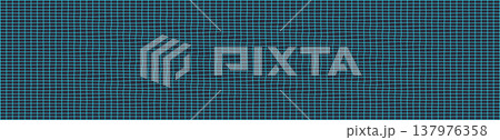 Abstract wavy grid pattern with blue lines on dark background 137976358