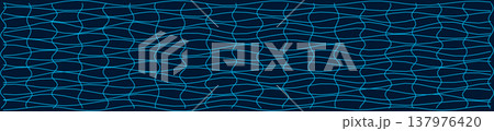 Abstract distorted grid pattern with wavy line design 137976420