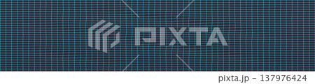Abstract blue grid pattern with wave distortion 137976424