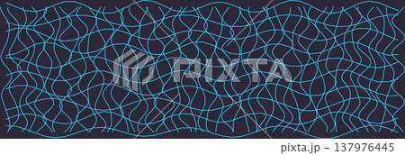 Dynamic blue distorted grid pattern for modern design 137976445