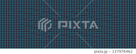 Blue wavy grid pattern on dark background for digital design Blue wavy grid pattern on dark background for digital design 137976462