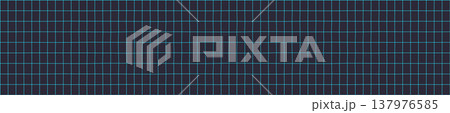 Symmetrical grid pattern with neon lines on dark background 137976585