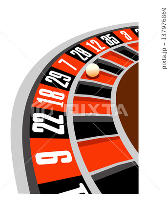 Roulette Wheel Illustration lucky Number 7 Roulette Wheel Illustration lucky Number 7 137976869