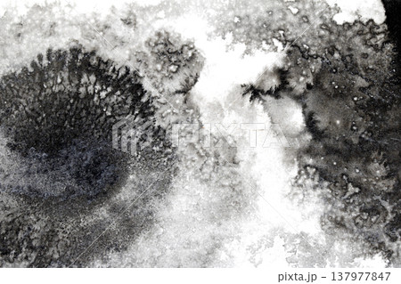 Black and white ink pencil background with abstract swirls and splatters creative monochrome 137977847