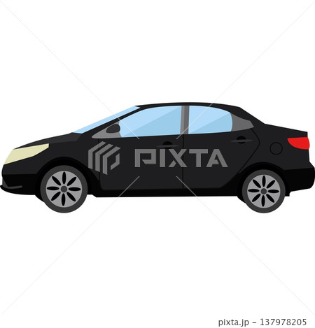 Luxury car back view vector icon 137978205