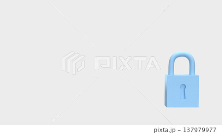 Secure Data Protection and Digital Privacy Lock Concept 3d render. Secure Data Protection and Digital Privacy Lock Concept 3d render. 137979977