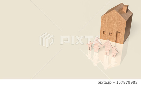 Family Home Protection And Real Estate Security Concept 3d render. Family Home Protection And Real Estate Security Concept 3d render. 137979985