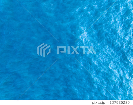 Top view sea surface waves texture background 137980289