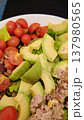 Fresh Avocado and Tomato Salad with Tuna 137980565