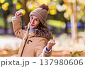 Woman showing strength and overcoming health challenges 137980606