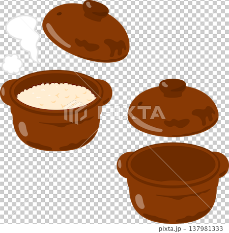 用小陶罐煮糙米 137981333