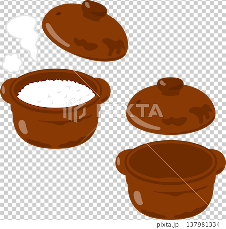小さい土鍋で炊いたご飯 小さい土鍋で炊いたご飯 137981334
