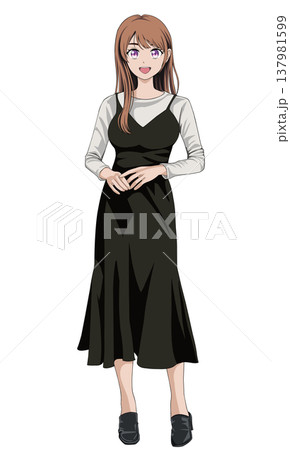 ワンピースを着た女性 137981599