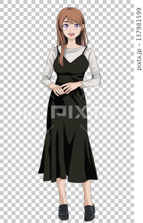 ワンピースを着た女性 137981599
