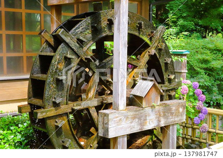 水車のある風景 137981747