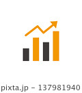 上昇する棒グラフのアイコン 137981940