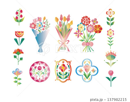 おしゃれ花素材 137982215