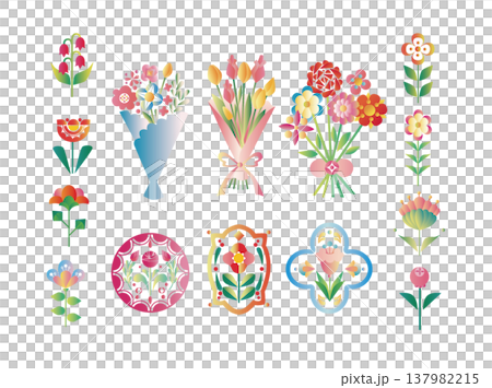 おしゃれ花素材 137982215