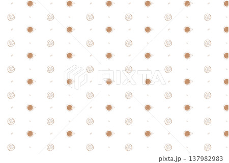 カフェモチーフのシームレスパターン背景|コーヒーとシナモンロール カフェモチーフのシームレスパターン背景|コーヒーとシナモンロール 137982983