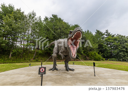 福井県立恐竜博物館の実物大ティラノサウルスのモニュメント 福井県立恐竜博物館の実物大ティラノサウルスのモニュメント 137983476