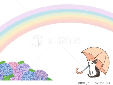 傘をさす猫 137984093