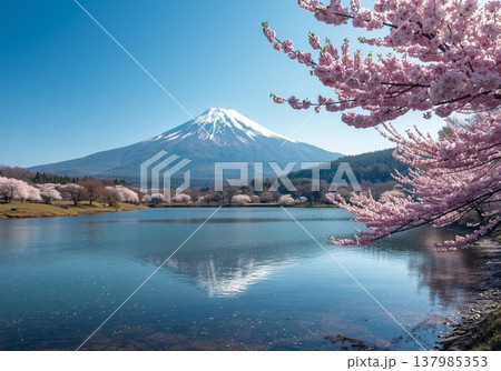 春の富士山 137985353
