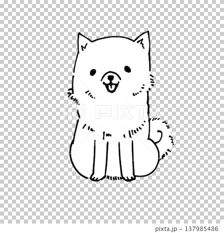 Cute hand-drawn style illustration of a Shiba Inu Cute hand-drawn style illustration of a Shiba Inu 137985486