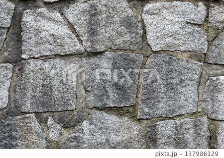 A Cold And Gray Flagstone Wall A Cold And Gray Flagstone Wall 137986129