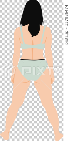 Illustration of a woman who succeeded in dieting Illustration of a woman who succeeded in dieting 137986474