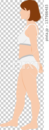 成功節食的女人的插圖 成功節食的女人的插圖 137986483